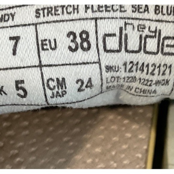 Hey Dude Women's Wendy Stretch Fleece Sea Blue Size‎ 7 - Picture 3 of 10